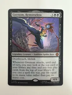 Gwenom Remorseless Foil Promo MTG Magic the Gathering Card NM Near Mint SPM - Image 1