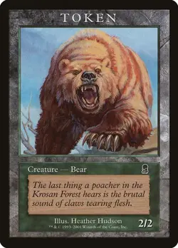 MTG - Odyssey Player Rewards Bear Token! Near Mint! FREE SHIPPING! - Image 1
