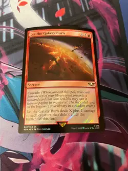 MTG - LET THE GALAXY BURN - SURGE FOIL - NM - RARE - WARHAMMER 40K - Image 1