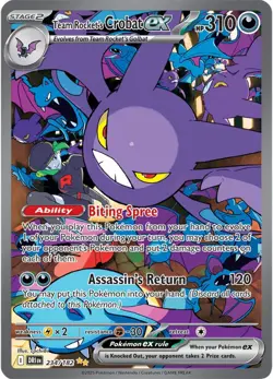 Team Rocket's Crobat ex - 234/182 - SPECIAL Illustration Rare Pokemon Destined R - Image 1