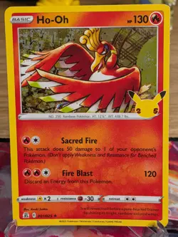 Ho-Oh - 001/025 - Holo Rare - Celebrations - Pokemon Card - Image 1