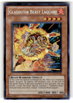Gladiator Beast Laquari LCGX-EN238 Unlimited Secret Rare Legendary Collection 2 - Image 1