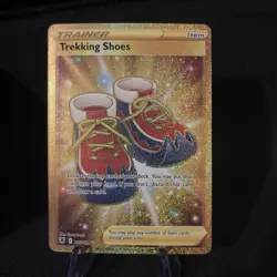 Pokemon TCG Astral Radiance Trekking Boots Gold Hyper Rare Holo Card 215/189 - Image 1