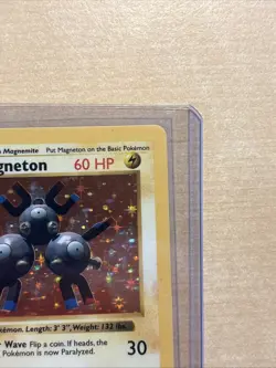 Pokemon TCG Magneton 9/102 Base Set Shadowless Holo Rare Card - Image 3