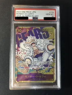 PSA10 Monkey D. Luffy Gear 5 One Piece Card Game Japanese OP05-119 Alt Art - Image 1