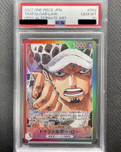 PSA10 Trafalgar Law leader Card One Piece OP01-002 Alt Art Card Game japanese - Image 1