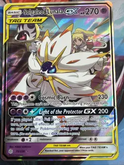 Pokemon SM Cosmic Eclipse Solgaleo & Lunala GX 75/236 NM - Image 1