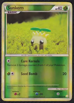 Pokemon Sunkern 85/123 Reverse Holo HeartGold SoulSilver Yuka Morii - Image 1