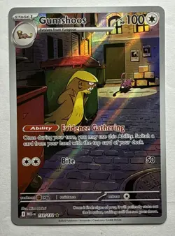 Gumshoos 153/132 Me01: Mega Evolution Holo Illustration Rare Pokemon Near Mint - Image 1
