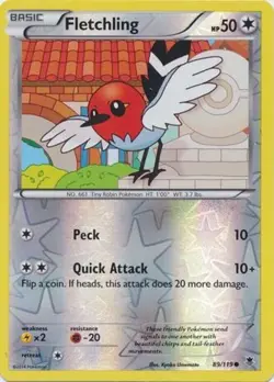 Pokemon - Fletchling - 89/119 - Phantom Forces - Reverse Holo - NM/M - Image 1