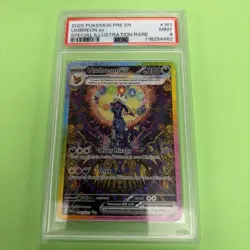 2025 Pokemon Umbreon ex 161/131 Prismatic Evolutions SIR (Sunbreon) PSA 9 - Image 1