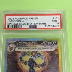 2025 Pokemon Umbreon ex 161/131 Prismatic Evolutions SIR (Sunbreon) PSA 9 - Image 2