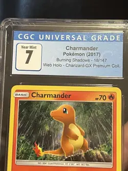 Pokemon Charmander 18/147 Burning Shadows 2017 Rev Holo Foil CGC 7 *WEB HOLO* - Image 4