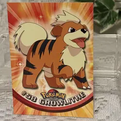 Pokemon Topps - TV Animation Edition - TWO Growlithe #58 - FOIL & REGULAR SET - Image 5