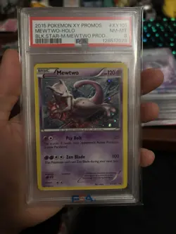 Pokemon TCG Mewtwo XY101 Holo Promo 2015 Psa 8 - Image 1