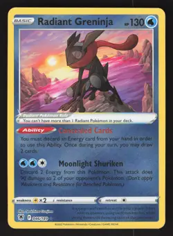 Radiant Greninja 046/189 Radiant Rare Pokemon SWSH10: Astral Radiance - Image 1