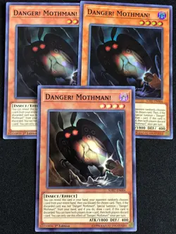 YUGIOH DANGER! MOTHMAN! SOFU-EN084 1ST SUPER X3 NM - Image 1