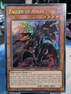 YuGiOh! Fallen of Albaz RA01-EN021 Secret Rare 1st Ed - Image 1