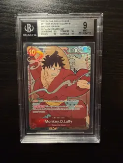 Luffy English Version 1st Anniversary 006 One Piece BGS 9 3x Perfect 10 Subs - Image 1
