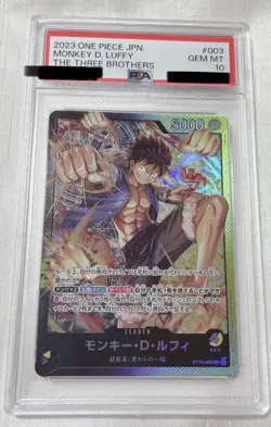 Monkey D. Luffy PSA 10 ST13-003 L The Three Brothers One Piece Japanese - Image 1