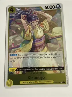 Kikunojo OP06-104 Wings of the Captain One Piece English NM R Foil Holo TCG CCG - Image 1