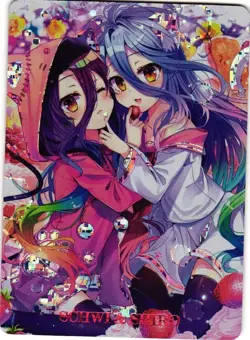 SCHWI AND SHIRO NO GAME NO LIFE HOLOGRAPHIC Collectible Anime Card - Image 1
