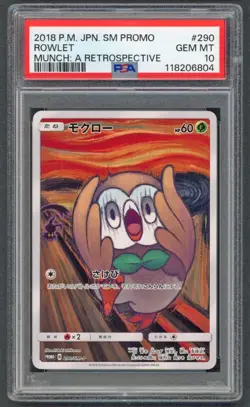 Pokemon Cards - PSA 10 Rowlet 290/SM-P - JPN Munch Promo - GEM MT - PSA10 - Image 1