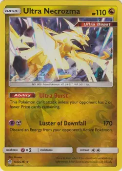 Ultra Necrozma 164/236 Reverse Holo Cosmic Eclipse Pokemon Card NM - Image 1