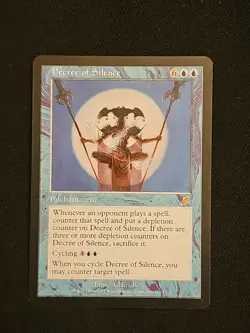 🔥 Decree of Silence 🔥 MTG Scourge Rare NM 🔮 Magic The Gathering 🔮 - Image 1