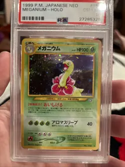 2000 Pokemon Japanese Neo Meganium #154 Holo PSA 10 - Image 2