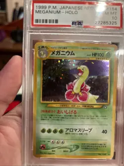 2000 Pokemon Japanese Neo Meganium #154 Holo PSA 10 - Image 3