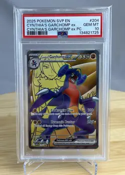 Cynthia's Garchomp ex SVP EN 204 PSA 10 Pokemon Full Art Black Star Promo - Image 1