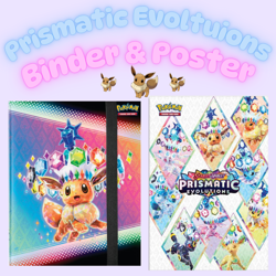 Pokemon TCG Prismatic Evolutions Binder & Poster ONLY- BRAND NEW - Image 1