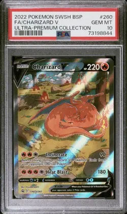 CHARIZARD V 2022 Pokemon #SWSH260 PSA 10 GEM MINT Ultra Premium Coll PROMO - Image 1