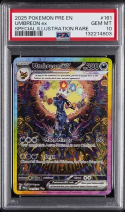 2025 POKEMON PRE EN-PRISMATIC EVOLUTIONS #161 UMBREON EX PSA 10 - Image 1