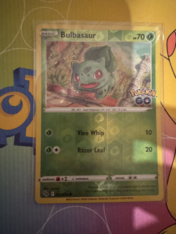 Pokemon TCG Bulbasaur Pokemon Go 001/078 Reverse Holo Common - Image 1