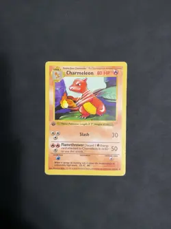 Pokemon TCG Charmeleon 24/102 Base Set, Shadowless 1st Edition - Image 1