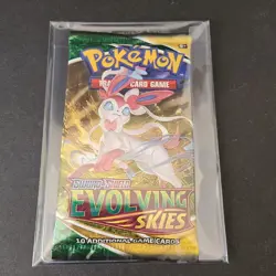 Pokemon Evolving Skies Booster Pack Art Set Of 4 Sword & Shield Plastic Sleeve - Image 5