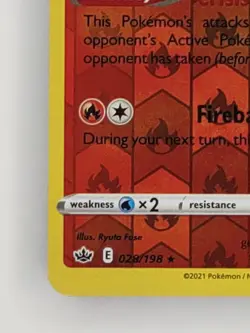 Cinderace 028/198 Reverse Holo Pokemon Chilling Reign - MISCUT ERROR - Image 5