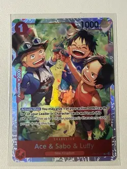 Ace & Sabo & Luffy, OP13-007 One Piece TCG, Carrying On His Will - Image 1