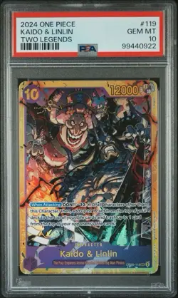 2024 One Piece KAIDO & LINLIN Two Legends #119 PSA 10 GEM MINT - Image 1