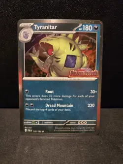Tyranitar - 135/193 Pokemon Paldea Evolved Premium Collection Stamped Promo Card - Image 1