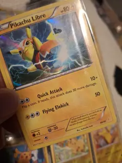 Pikachu Libre - 30/30 - Holo Bleed - Trainer Kit - Pokemon Card - NM & More (9) - Image 3