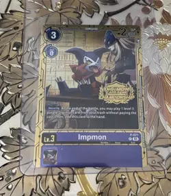 Digimon Card Game P-071 Impmon Championship Gold 2023 Promo - Image 1