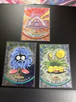 Pokemon TOPPS Vintage Lot Bundle Set Of 3 Holo Nm-Lp Cards Blue Version - Image 1