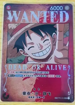 One Piece Card Game TCG Chinese Monkey D. Luffy ST01-012 SR Mighty Enemies - Image 1