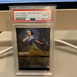 Disney Lorcana TCG Snow White Well Wisher Enchanted Rare Card 206/204 PSA 10 - Image 1