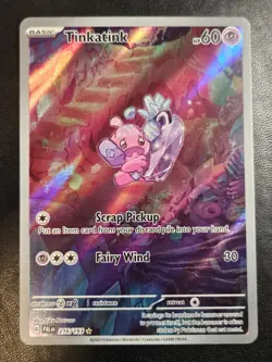 Tinkatink Illustration Rare SV02: Paldea Evolved 216/193 Pokemon Card TCG - Image 1