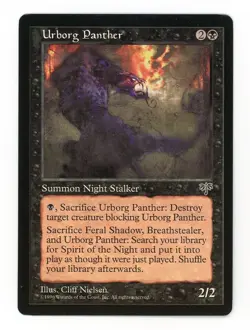 Magic the Gathering Mirage Urborg Panther MTG Black NM 1996 - Image 1