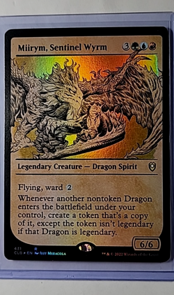 MTG Magic the Gathering CLB Baldurs Gate Showcase Foil #431 Miirym Sentinel Wyrm - Image 1
